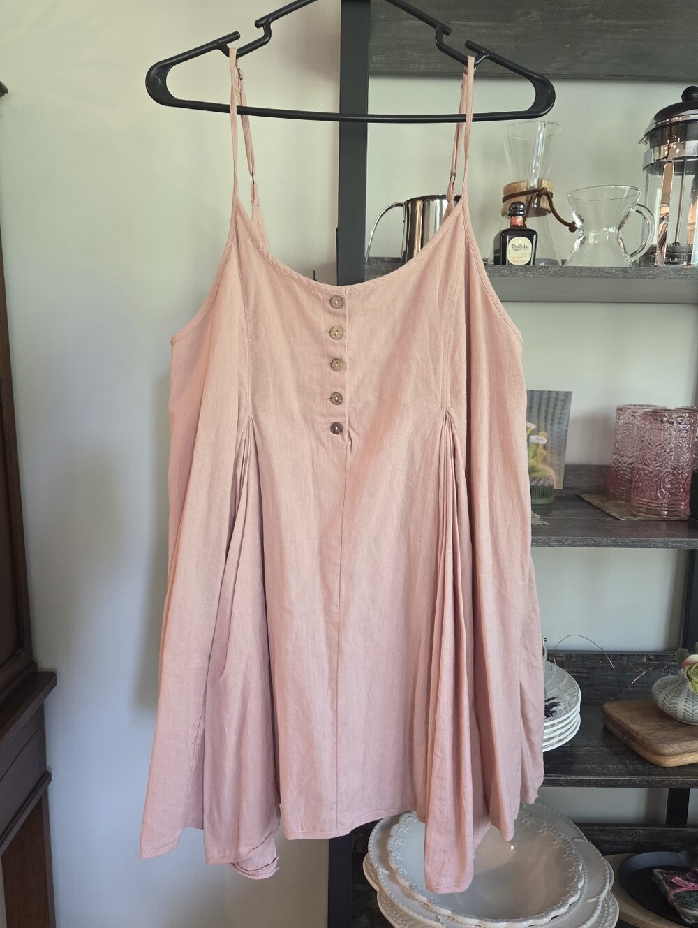 Pretty Free People XS Gathered Lined Low Back Dress Mini NWT Adjustable Straps